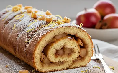 Korzenna Rolada Szarlotkowa z Nutą Cytryny