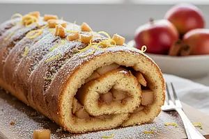 Korzenna Rolada Szarlotkowa z Nutą Cytryny