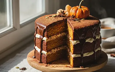 Aksamitne Ciasto Dyniowo-Czekoladowe z Nutą Korzenną