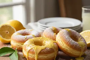 Fluffy Lemon Donuts from the Oven