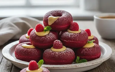 Velvety Mini Donuts with Custard Filling
