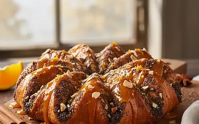 Korzenna Gwiazda Makowo-Orzechowa z Lukrem Pomarańczowym