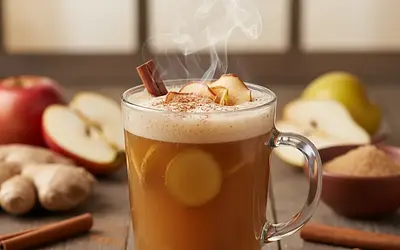 Spiced Apple-Pear Elixir with Ginger and Cinnamon