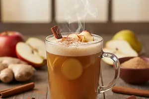 Spiced Apple-Pear Elixir with Ginger and Cinnamon