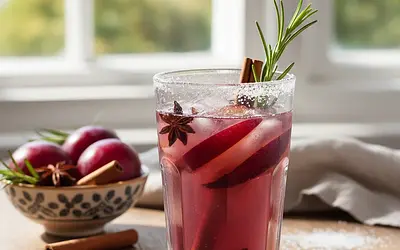 Plum-Rosemary Lemonade with a Hint of Spice