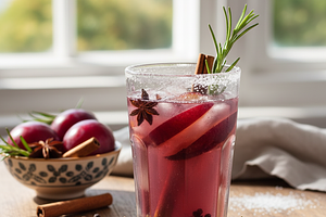 Plum-Rosemary Lemonade with a Hint of Spice