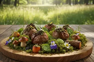 Forest Glades with Meatballs and Green Moss