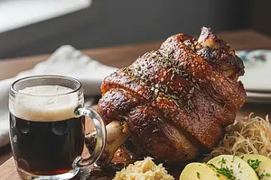 Pork knuckle roasted in beer - Golonka po czesku roasted in beer