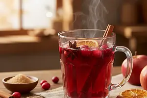 Rozgrzewający napój jabłkowo-żurawinowy z przyprawami