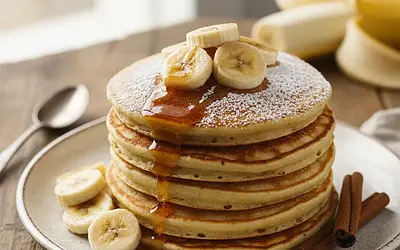 Fluffy Fit Banana Pancakes with a Hint of Cinnamon