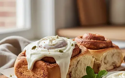 Cinnamon Rolls with Cardamom and Vanilla Cream Cheese