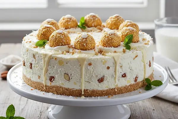 Niebiański Sernik 'Raffaello' bez pieczenia