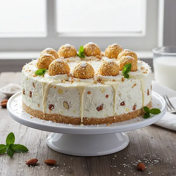 Niebiański Sernik 'Raffaello' bez pieczenia