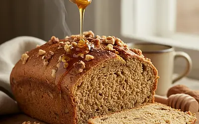 Słodki Chleb Orkiszowy z Miodem i Orzechami Włoskimi