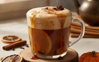 Spiced Pumpkin Tea with Maple Foam
