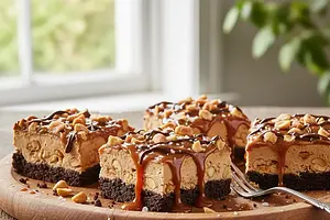 Karmelowo-Orzechowa Fantazja bez Pieczenia (w stylu Snickers)