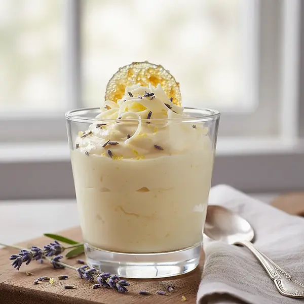 Aksamitny Krem Cytrynowy z Białą Czekoladą i Nutą Lawendy