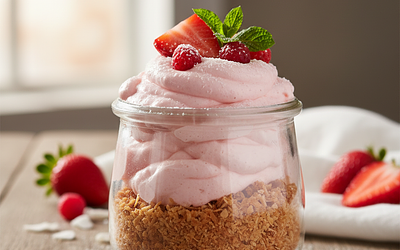 Truskawkowa Chmurka na Kokosowym Spodzie