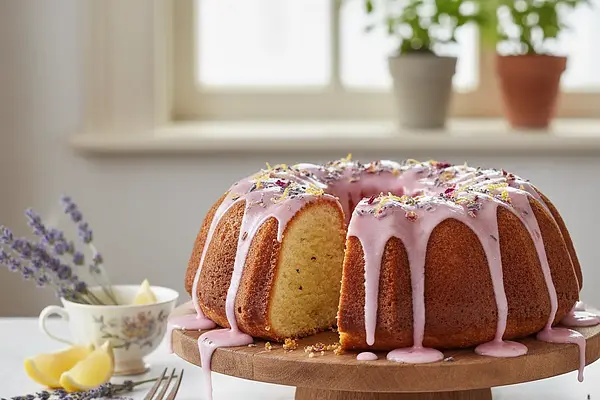 Babka Cytrynowo-Lawendowa z Lukrem Różanym