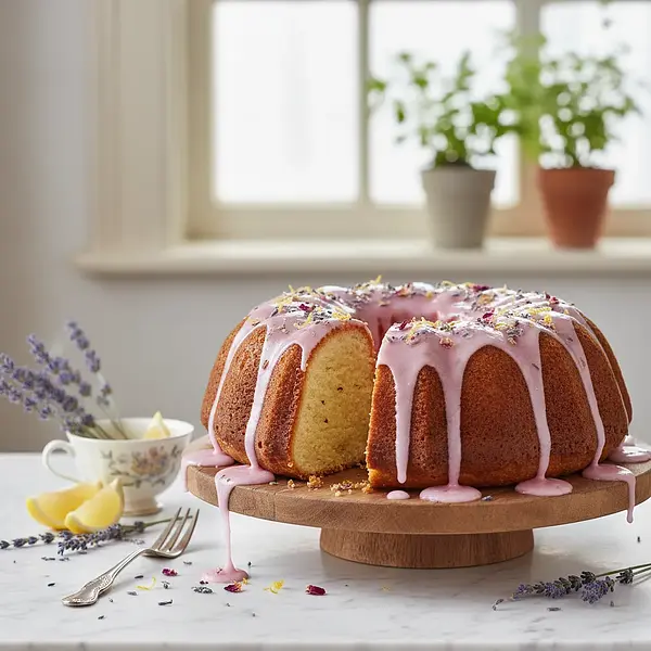 Babka Cytrynowo-Lawendowa z Lukrem Różanym