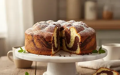 Babka Marmurkowa 'Puszysty Splot Wanilii i Czekolady'