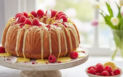 Spring Tulip Babka with a Hint of Lemon and Raspberry