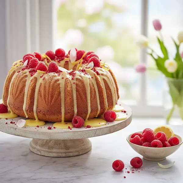 Spring Tulip Babka with a Hint of Lemon and Raspberry