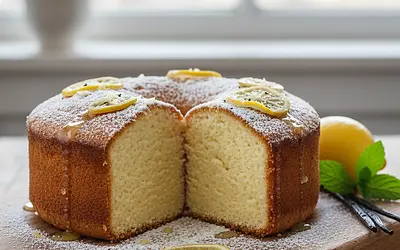 Fluffy Genoise Sponge Cake with a Hint of Vanilla and Lemon