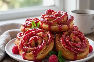 Faworki Różane z Malinowym Lukrem