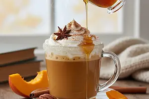 Aromatic Pumpkin and Maple Syrup Latte