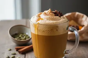 Korzenna Latte Dyniowa z Pianką Klonową