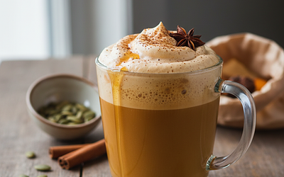 Korzenna Latte Dyniowa z Pianką Klonową