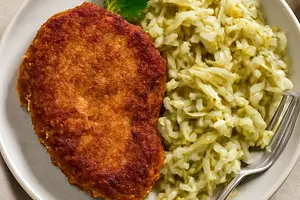 Pork Cutlet with Sautéed Cabbage