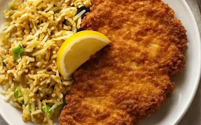 Kotlet schabowy z kapustą