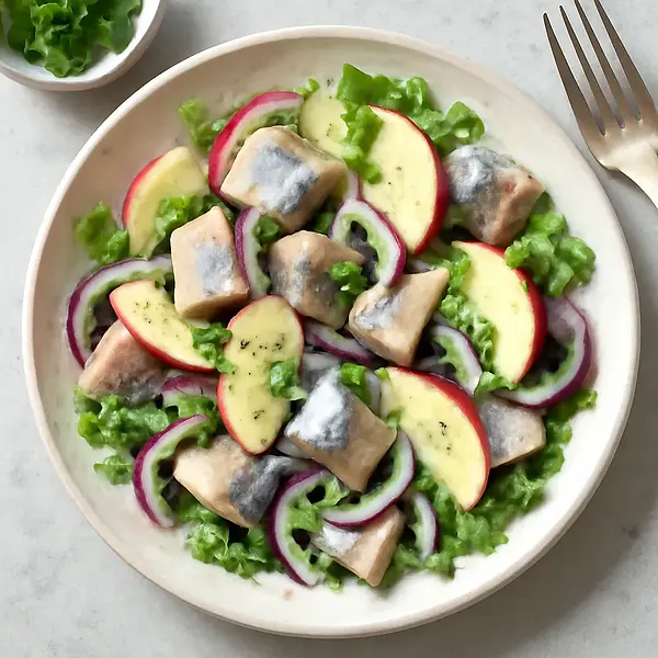 Sałatka śledziowa z jabłkiem