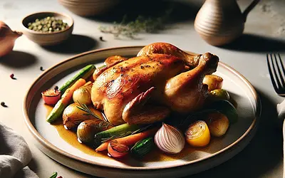 Roasted chicken with vegetables