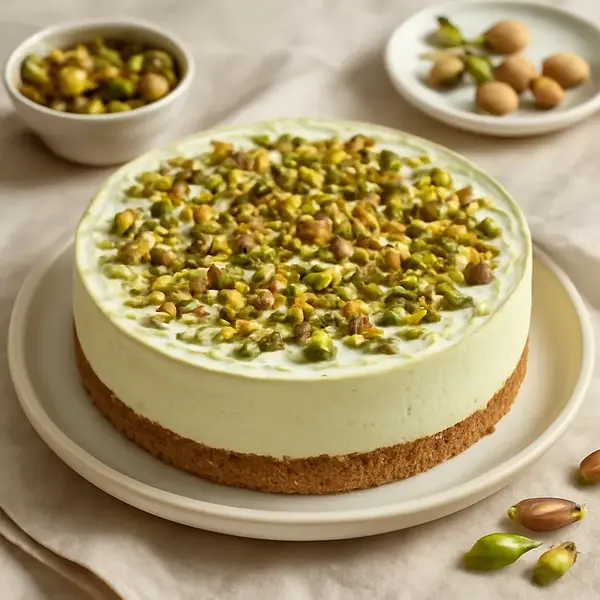 Pistachio cheesecake no-bake