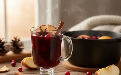 Spiced Apple-Cranberry Mulled Wine