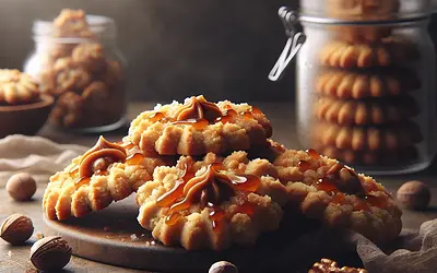 Cracking Nut-Caramel Cookies