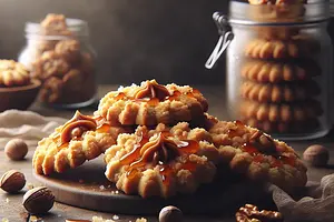 Cracking Nut-Caramel Cookies