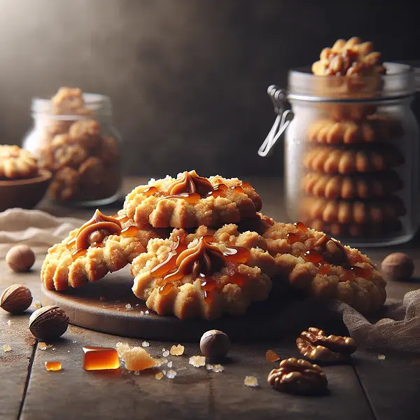 Pękające ciasteczka orzechowo-karmelowe