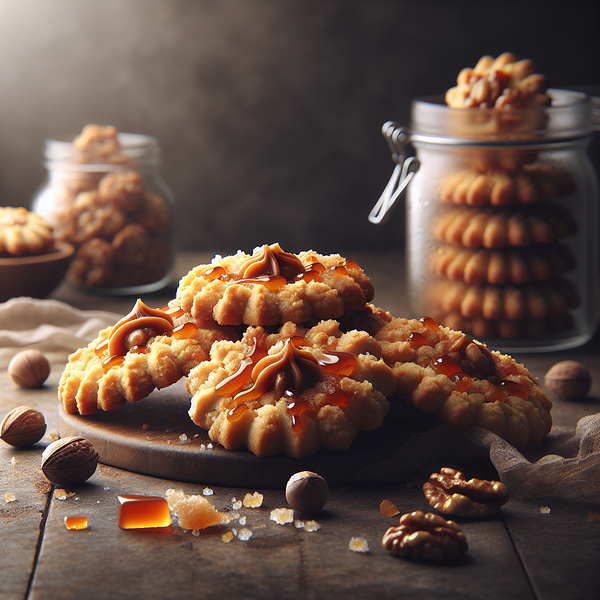 Pękające ciasteczka orzechowo-karmelowe