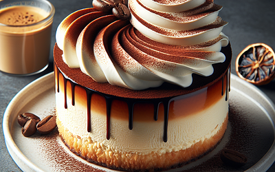 Sernik Baskijski w stylu Tiramisu (Spalona Kremowa Fala Espresso)