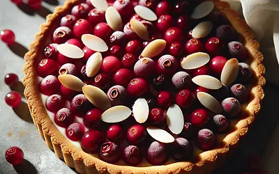 Tarta żurawinowo-biała z migdałowym wnętrzem