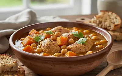Student Slow-Cooked Chicken, Chickpea, and Sweet Potato Goulash