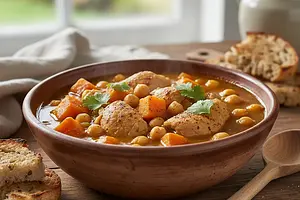Student Slow-Cooked Chicken, Chickpea, and Sweet Potato Goulash