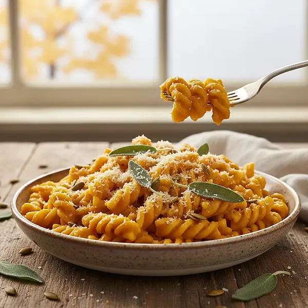 Autumn Pumpkin Pasta with Sage Butter and Parmesan