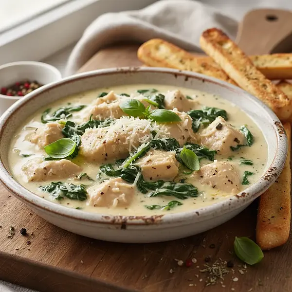 Creamy Chicken and Spinach Ragu from the Slow Cooker