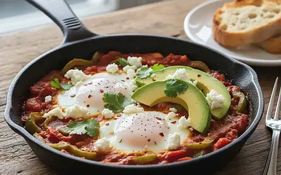 Single-Serving Shakshuka with Feta and Avocado - The Joy of Cooking for Yourself