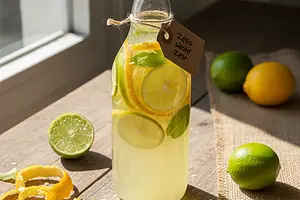 Zero Waste Citrus Cordial with Lime and Lemon